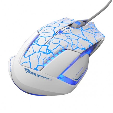 Mysz przewodowa, E-blue Mazer Pro, biało-niebieska, optyczna, 2500DPI, e-box Mysz przewodowa, E-blue Mazer Pro, biało-niebieska, optyczna, 2500DPI, e-box