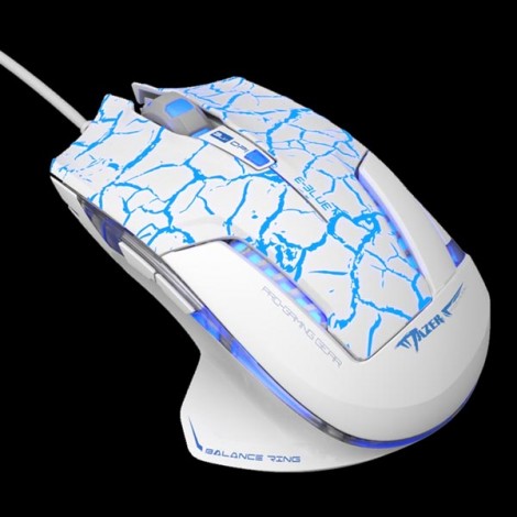 Mysz przewodowa, E-blue Mazer Pro, biało-niebieska, optyczna, 2500DPI, e-box Mysz przewodowa, E-blue Mazer Pro, biało-niebieska, optyczna, 2500DPI, e-box