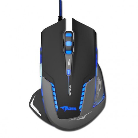 Mysz przewodowa USB, E-blue Mazer Pro, czarna, optyczna, 2500DPI