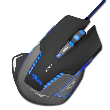 Mysz przewodowa USB, E-blue Mazer Pro, czarna, optyczna, 2500DPI