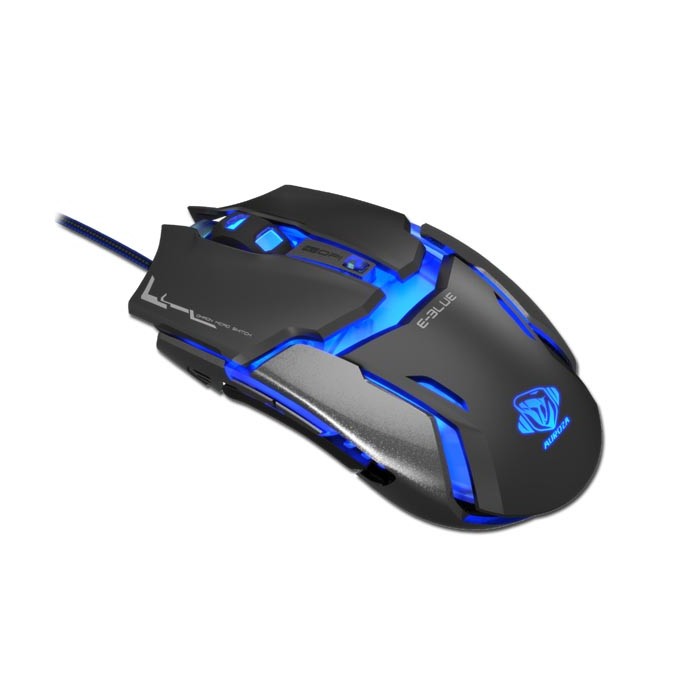 Mysz przewodowa USB, E-blue Auroza Type IM, czarna, optyczna, 4000DPI