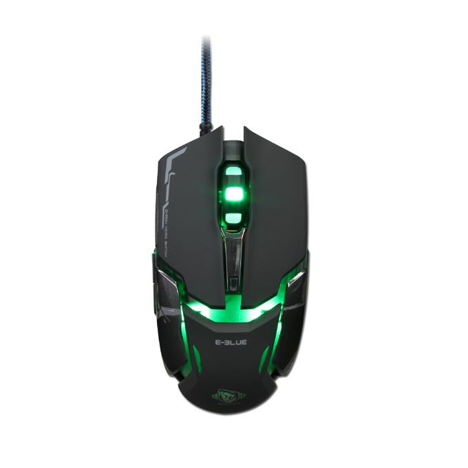 Mysz przewodowa USB, E-blue Auroza Type IM, czarna, optyczna, 4000DPI