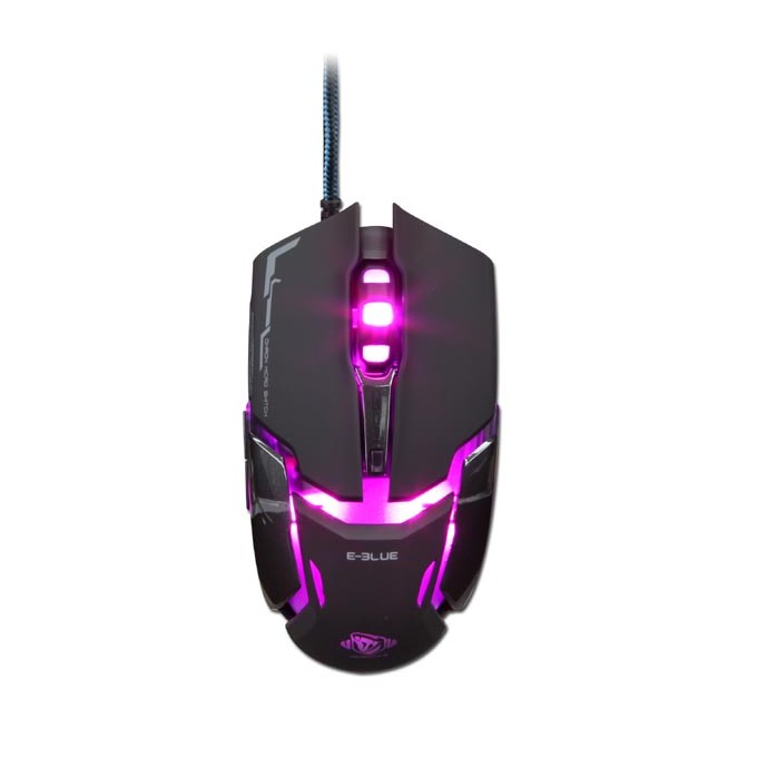 Mysz przewodowa USB, E-blue Auroza Type IM, czarna, optyczna, 4000DPI