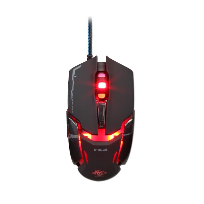 Mysz przewodowa USB, E-blue Auroza Type IM, czarna, optyczna, 4000DPI
