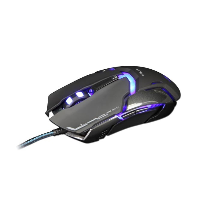 Mysz przewodowa USB, E-blue Auroza Type IM, czarna, optyczna, 4000DPI