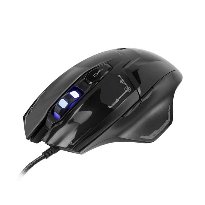 Mysz przewodowa, E-blue Mazer, czarna, optyczna, 2500DPI