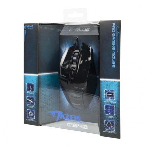 Mysz przewodowa, E-blue Mazer, czarna, optyczna, 2500DPI Mysz przewodowa, E-blue Mazer, czarna, optyczna, 2500DPI