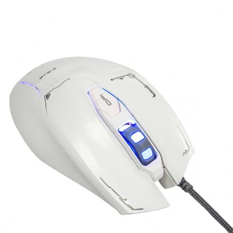 Mysz przewodowa, E-blue Mazer, biała, optyczna, 2500DPI Mysz przewodowa, E-blue Mazer, biała, optyczna, 2500DPI