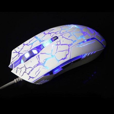 Mysz przewodowa, E-blue Cobra, biało-niebieska, optyczna, 2500DPI, e-box Mysz przewodowa, E-blue Cobra, biało-niebieska, optyczna, 2500DPI, e-box