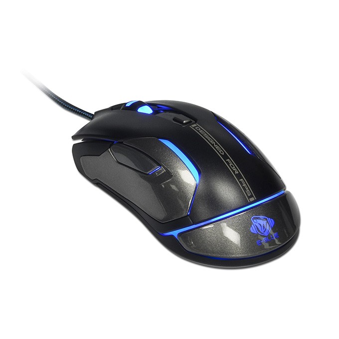 Mysz przewodowa, E-blue Auroza FPS, czarna, laserowa, 8200DPI
