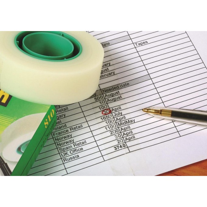 Taśma biurowa SCOTCH® Magic™ (9-1933R8), matowa, 19mm, 33m, 7szt., 1 rolki GRATIS