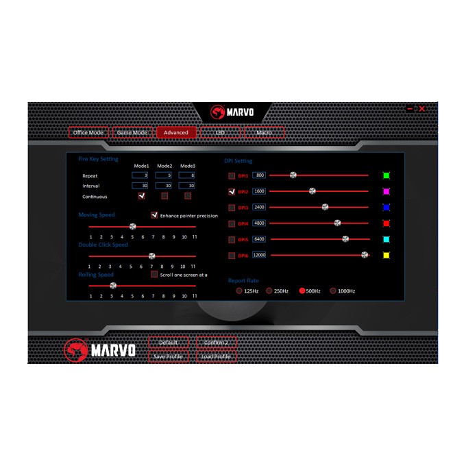 Mysz przewodowa, Marvo M519, czarna, optyczna, 12000DPI