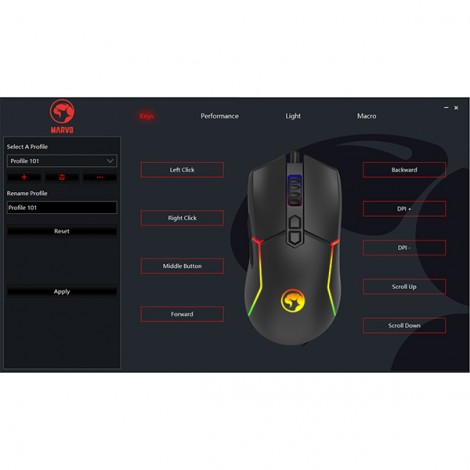Mysz przewodowa, Marvo M655, czarna, optyczna, 12000DPI