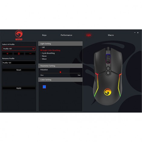 Mysz przewodowa, Marvo M655, czarna, optyczna, 12000DPI