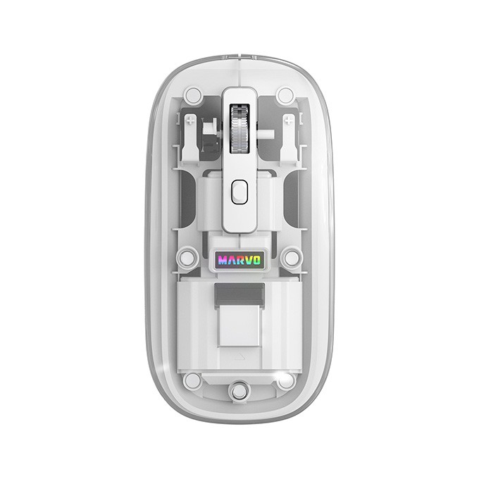 Mysz bezprzewodowa, Marvo PRISM B10 White, biała, optyczna, 1600DPI