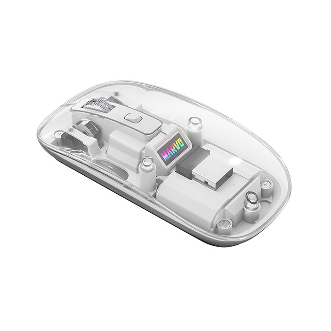 Mysz bezprzewodowa, Marvo PRISM B10 White, biała, optyczna, 1600DPI
