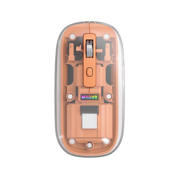 Mysz bezprzewodowa, Marvo PRISM B10 Orange, pomarańczowa, optyczna, 1600DPI