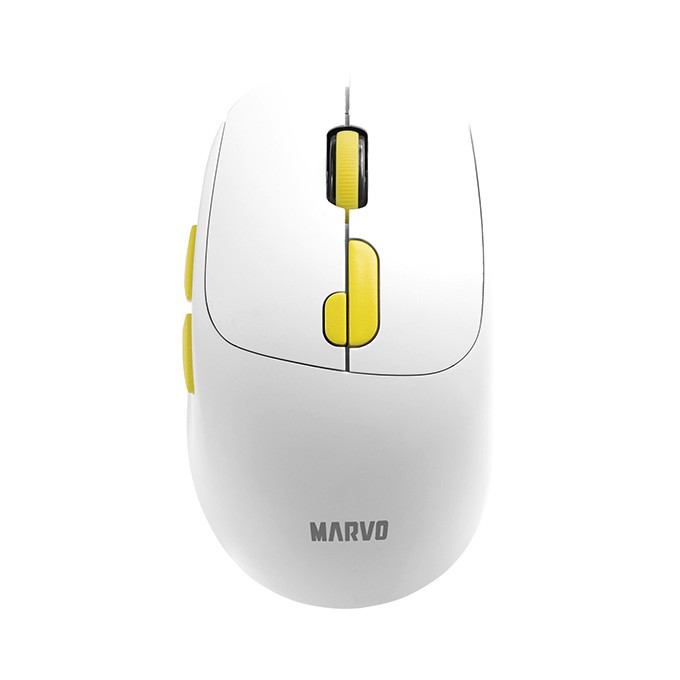 Mysz bezprzewodowa, Marvo M809W, biała, optyczna, 1600DPI