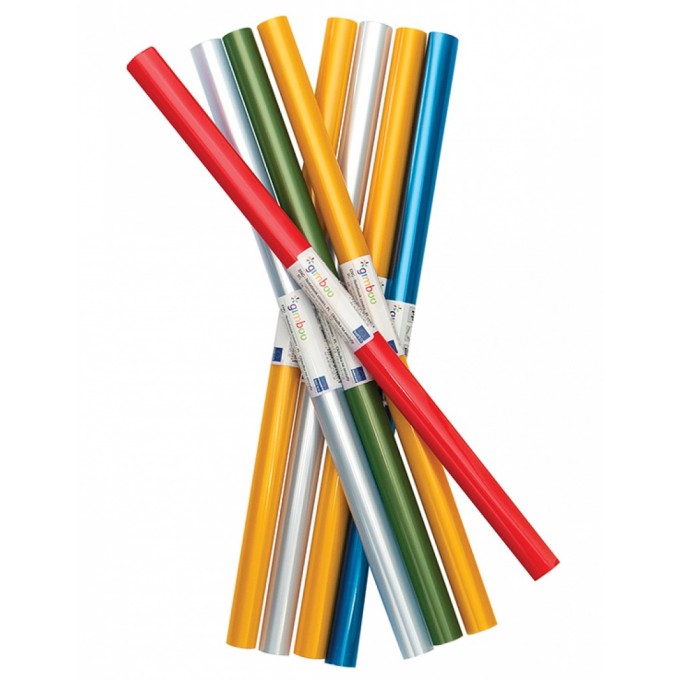 Okładka na książki GIMBOO w rolce, PP, 65mikr., 40x180cm, mix kolorów