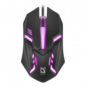 Mysz przewodowa, Defender Cyber MB-560L, czarna, optyczna, 1200DPI