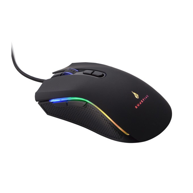 Mysz przewodowa, Surefire Hawk Claw Gaming, czarna, optyczna, 6400DPI