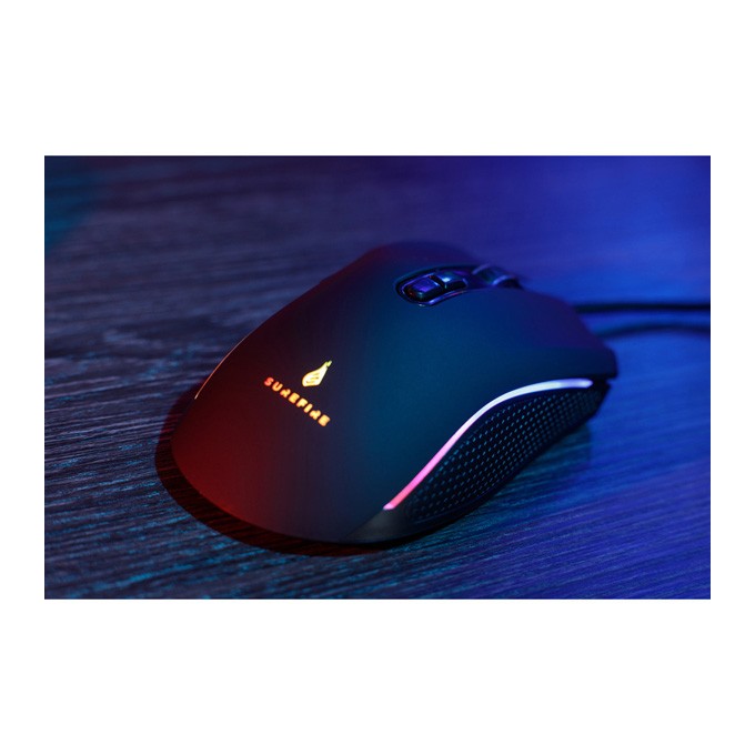 Mysz przewodowa, Surefire Hawk Claw Gaming, czarna, optyczna, 6400DPI
