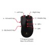 Mysz przewodowa, Surefire Hawk Claw Gaming, czarna, optyczna, 6400DPI