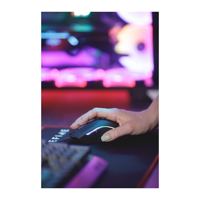 Mysz przewodowa, Surefire Hawk Claw Gaming, czarna, optyczna, 6400DPI