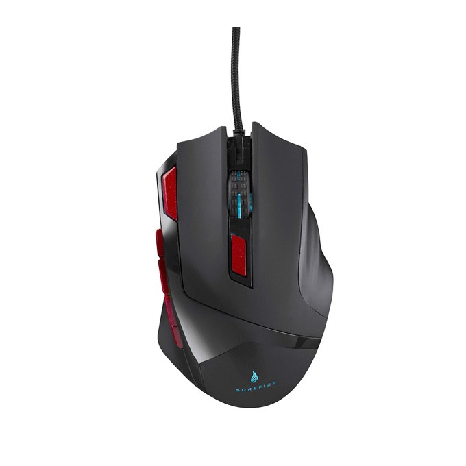Mysz przewodowa, Surefire Eagle Claw Gaming, czarna, optyczna, 6400DPI