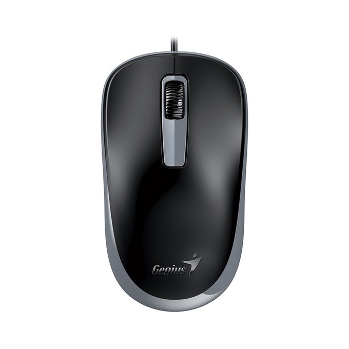 Mysz przewodowa, Genius DX-125S, czarno-szara, optyczna, 1200DPI