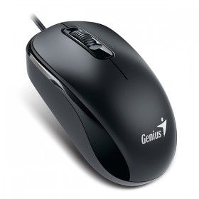 Mysz przewodowa, Genius DX-110, czarna, optyczna, 1200DPI, USB-C