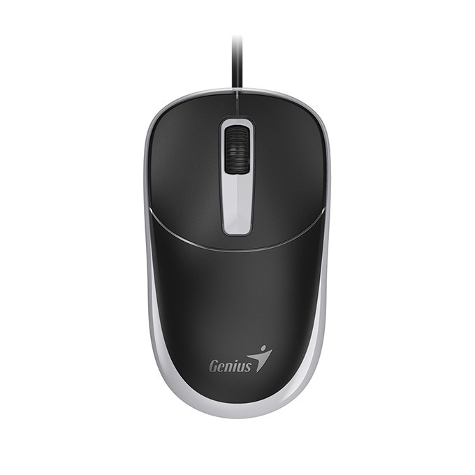 Mysz przewodowa, Genius DX-123, czarno-szara, optyczna, 1200DPI
