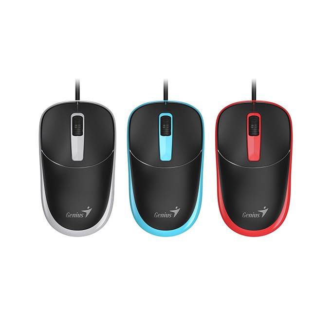 Mysz przewodowa, Genius DX-123, czarno-szara, optyczna, 1200DPI