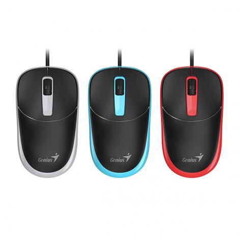 Mysz przewodowa, Genius DX-123, czarno-szara, optyczna, 1200DPI