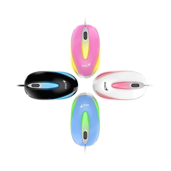 Mysz przewodowa, Genius DX-Mini, różowa, optyczna, 1000DPI