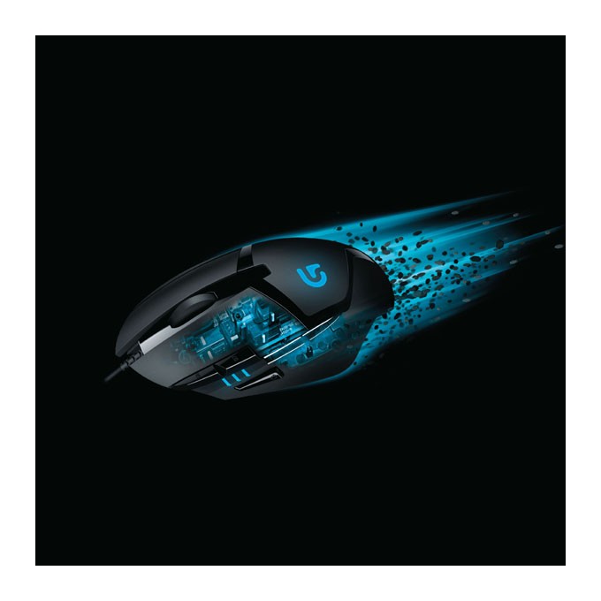 Mysz przewodowa, Logitech G402 Hyperion Fury, czarna, optyczna, 4000DPI
