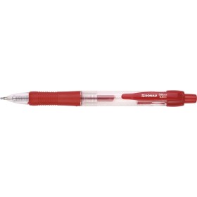 Długopis automatyczny żelowy DONAU z wodoodpornym tuszem 0,5mm, czerwony