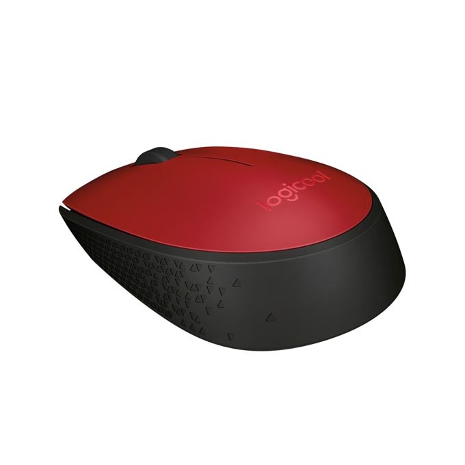 Mysz bezprzewodowa, Logitech M171, czerwona, optyczna, 1000DPI