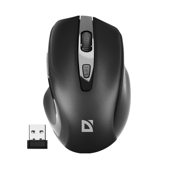 Mysz bezprzewodowa, Defender PRIME MB-053, czarna, optyczna, 1600DPI