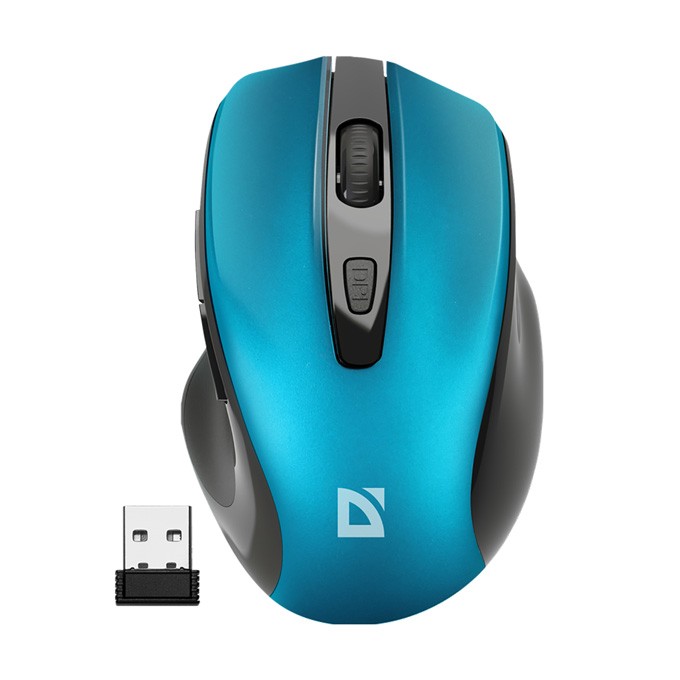 Mysz bezprzewodowa, Defender PRIME MB-053, turkusowa, optyczna, 1600DPI