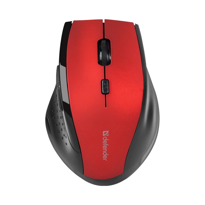 Mysz bezprzewodowa, Defender Accura MM-365, czarno-czerwona, optyczna, 1600DPI