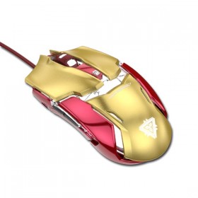 Mysz przewodowa, E-blue IRON MAN ARMOR EMS610, złota, optyczna, 4000DPI