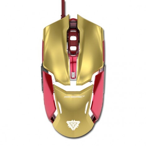 Mysz przewodowa, E-blue IRON MAN ARMOR EMS610, złota, optyczna, 4000DPI Mysz przewodowa, E-blue IRON MAN ARMOR EMS610, złota, optyczna, 4000DPI