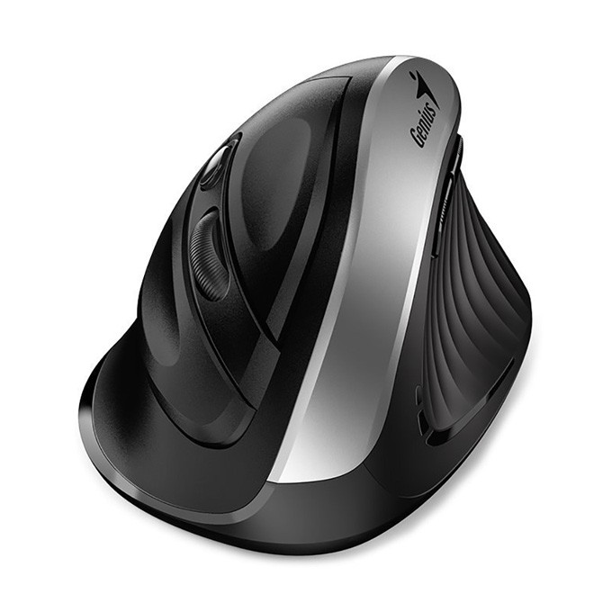 Mysz bezprzewodowa, Genius Ergo 8250S, czarno-srebrna, optyczna, 1600DPI