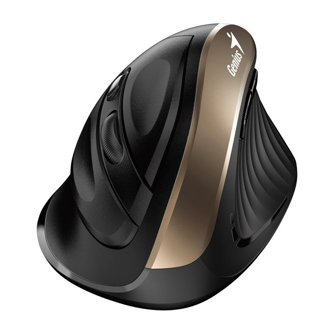 Mysz bezprzewodowa, Genius Ergo 8250S, czarno-złota, optyczna, 1600DPI