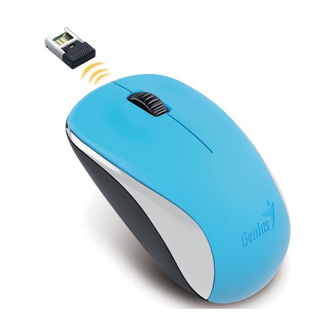 Mysz bezprzewodowa, Genius NX-7000, niebieska, optyczna, 1200DPI