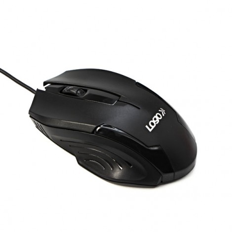 Mysz przewodowa, Logo Shape, czarna, optyczna, 800DPI, EOL