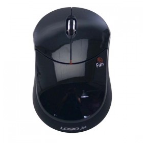 Mysz bezprzewodowa, Logo Fun, czarna, optyczna, 1000DPI