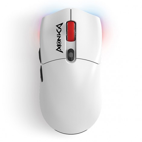 Mysz Marvo MONKA GURU, biała, optyczna, 26000DPI, Tri-Mode