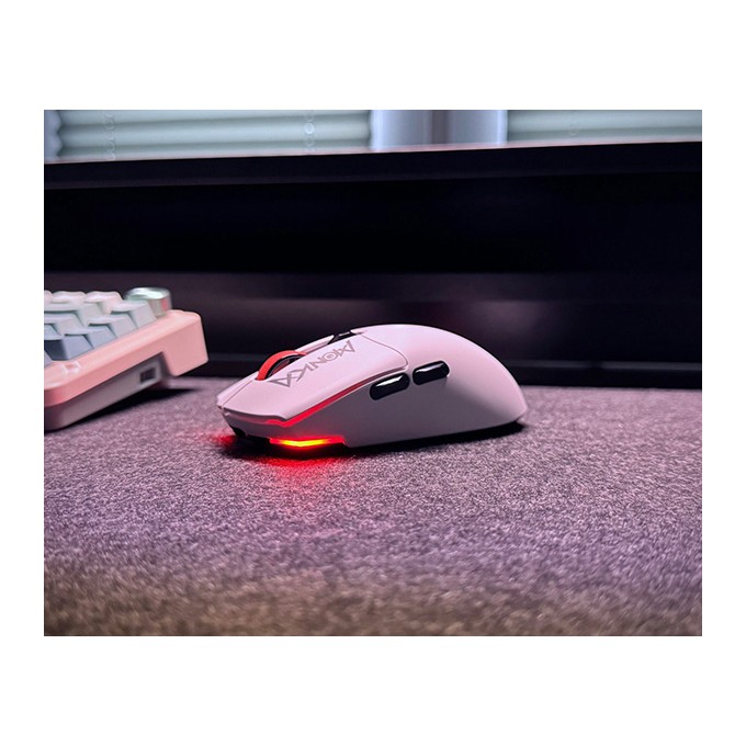 Mysz Marvo MONKA GURU, biała, optyczna, 26000DPI, Tri-Mode